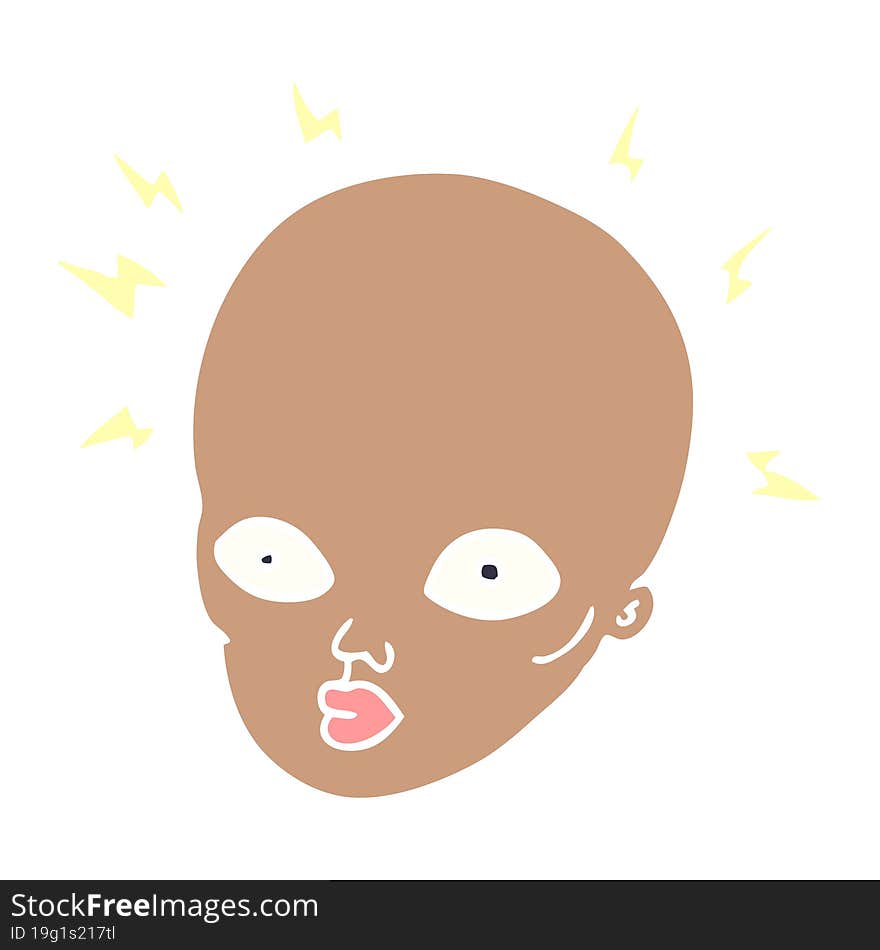 cartoon doodle bald head