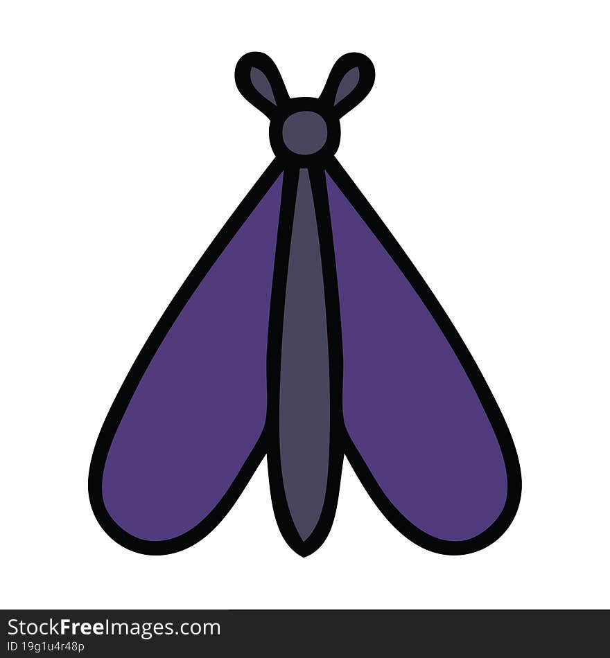 cute cartoon of a moth bug. cute cartoon of a moth bug