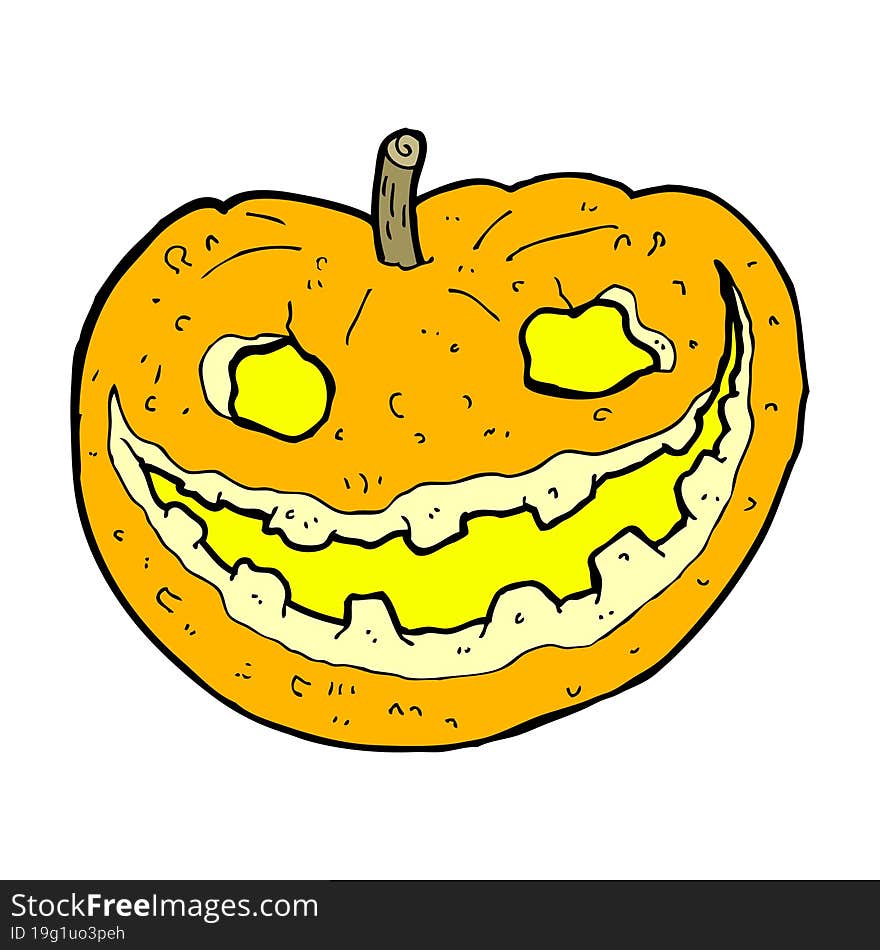 cartoon spooky pumpkin