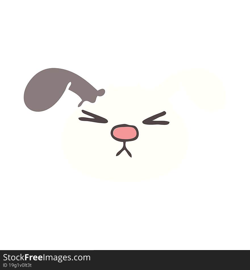 Quirky Hand Drawn Cartoon Dog Face