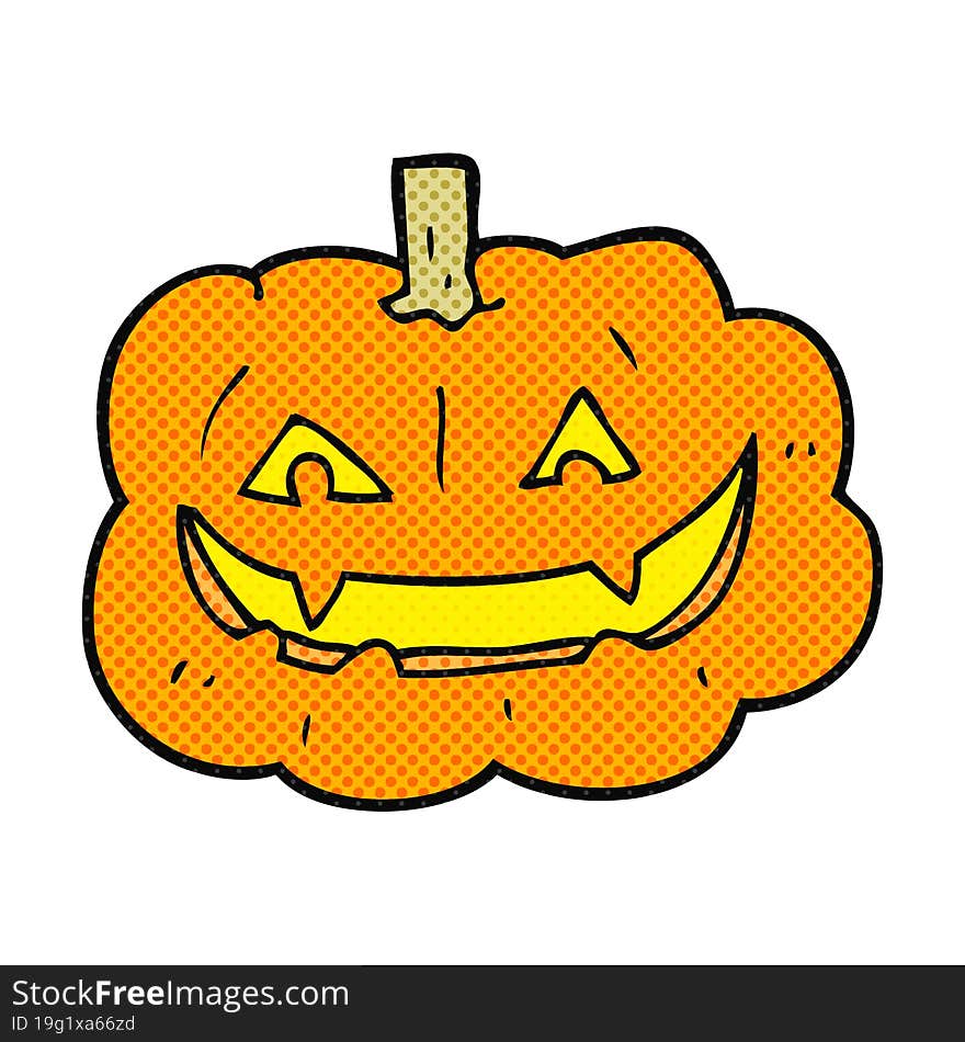 cartoon spooky pumpkin