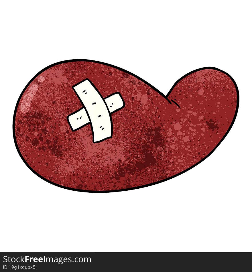 cartoon injured gall bladder. cartoon injured gall bladder