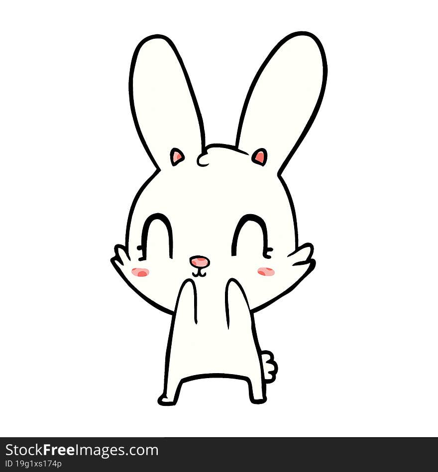 cute cartoon rabbit. cute cartoon rabbit