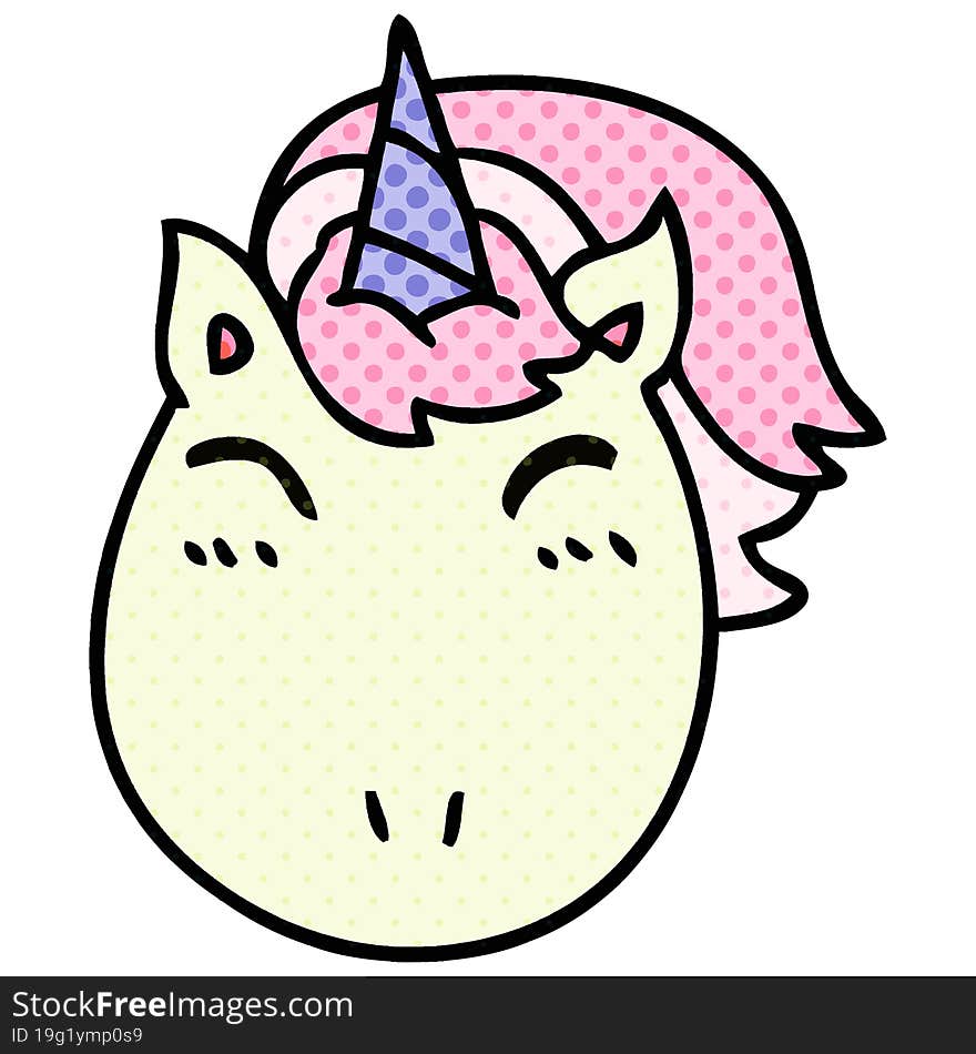 quirky comic book style cartoon unicorn