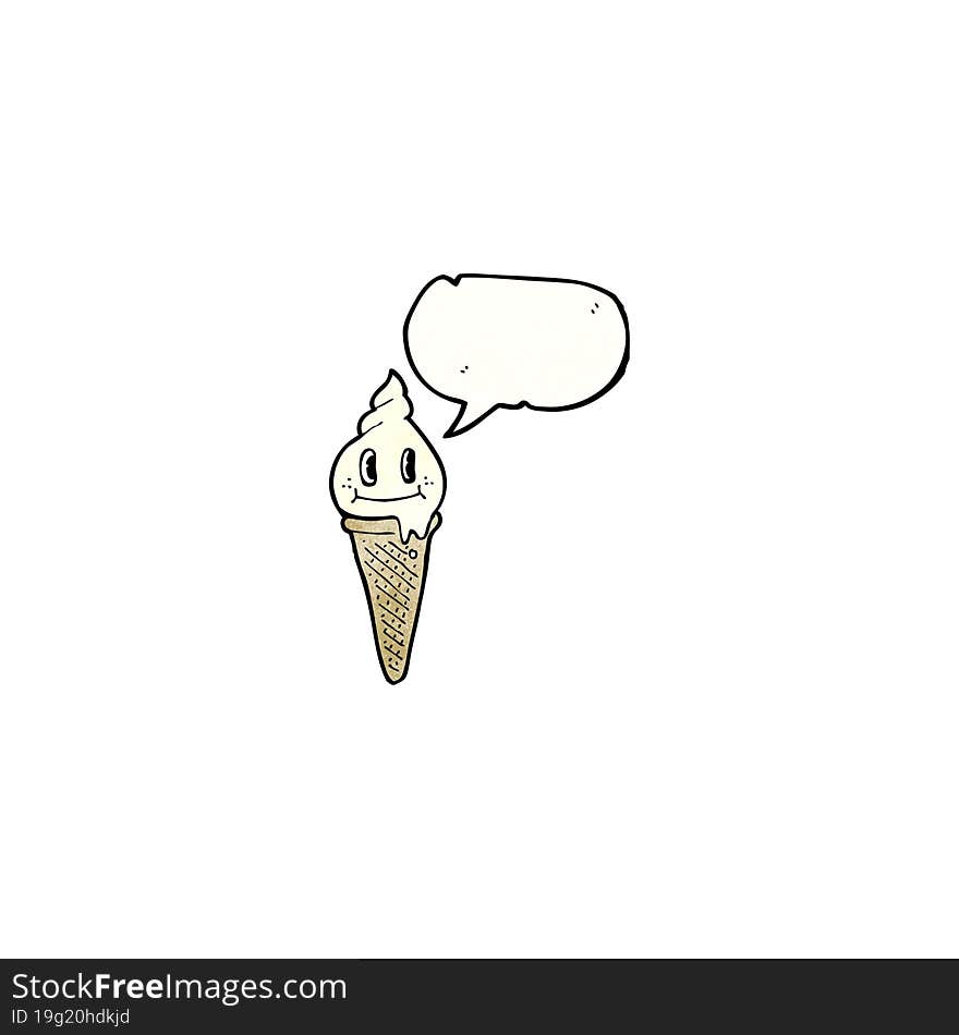 ice cream cartoon character