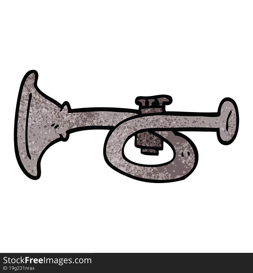 Cartoon Doodle Metal Trumpet