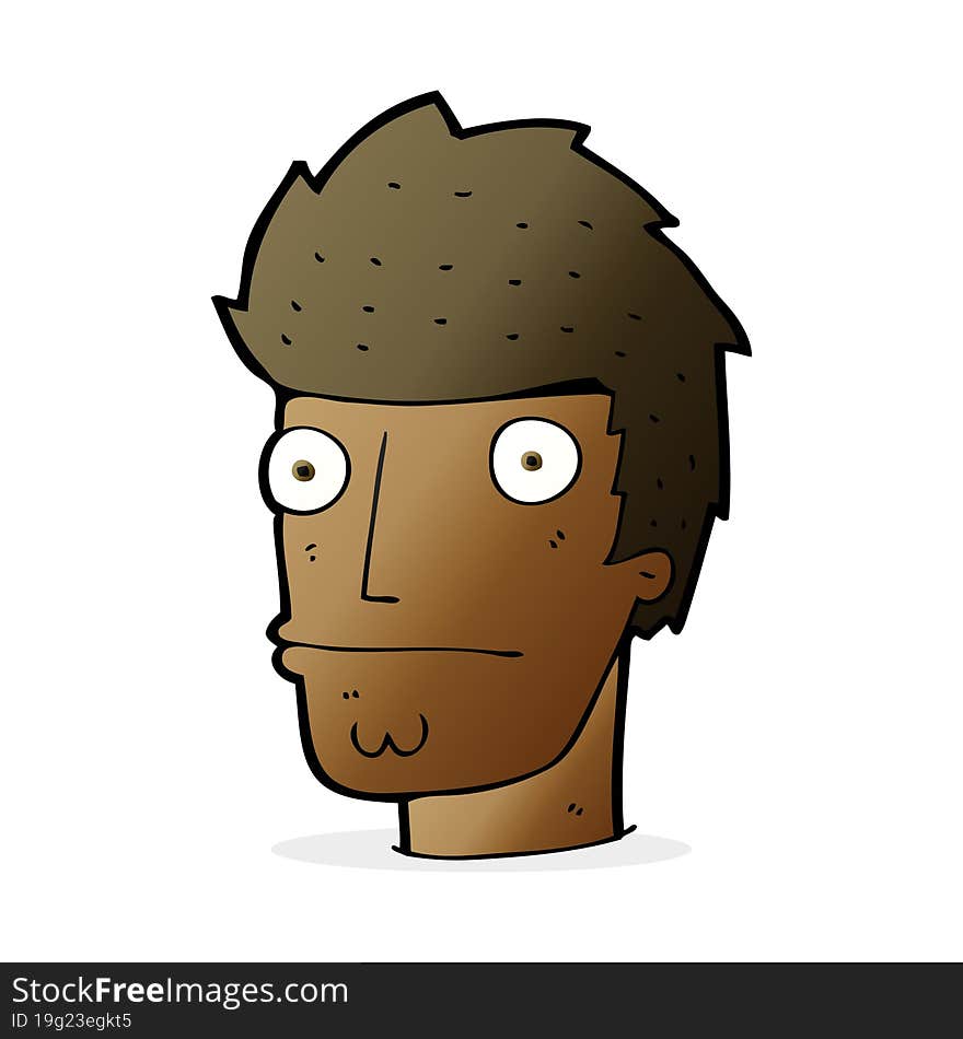 cartoon nervous man