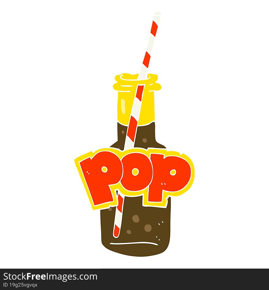 flat color illustration of fizzy drink bottle. flat color illustration of fizzy drink bottle