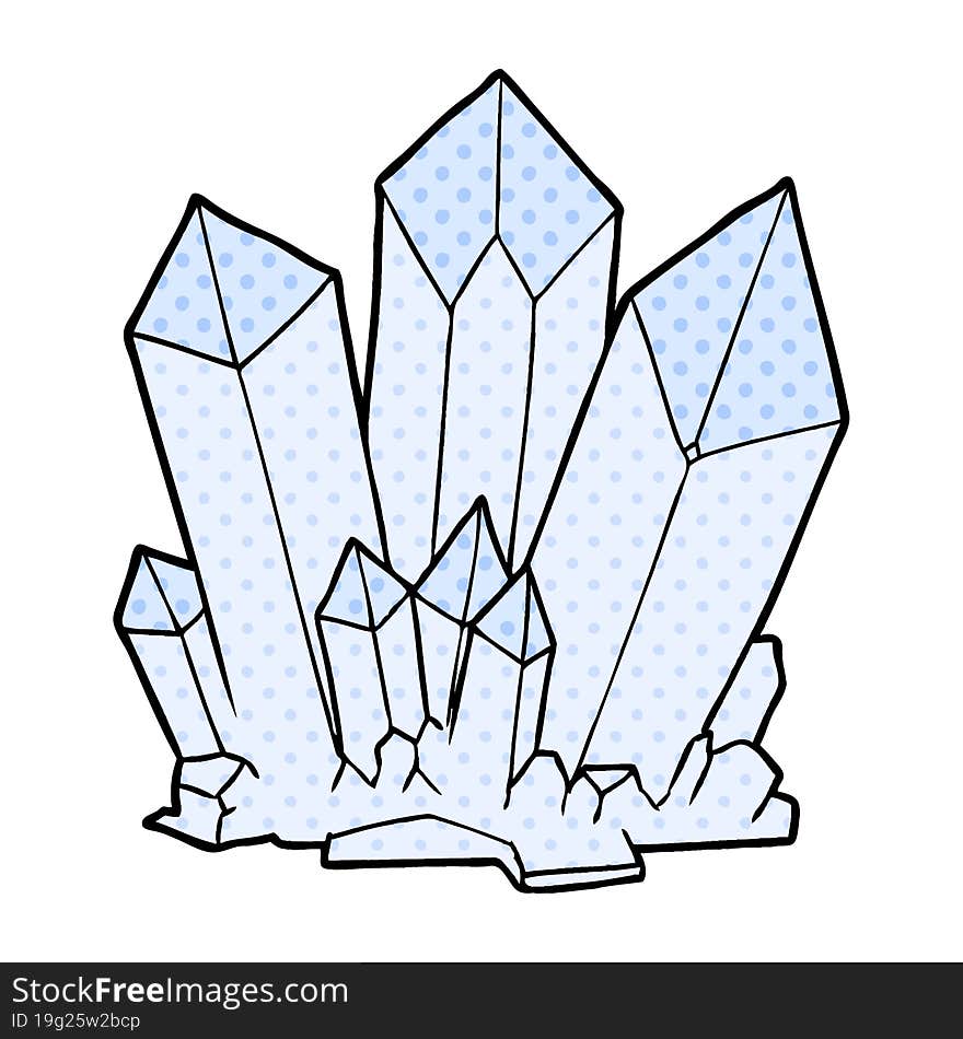 cartoon crystals. cartoon crystals