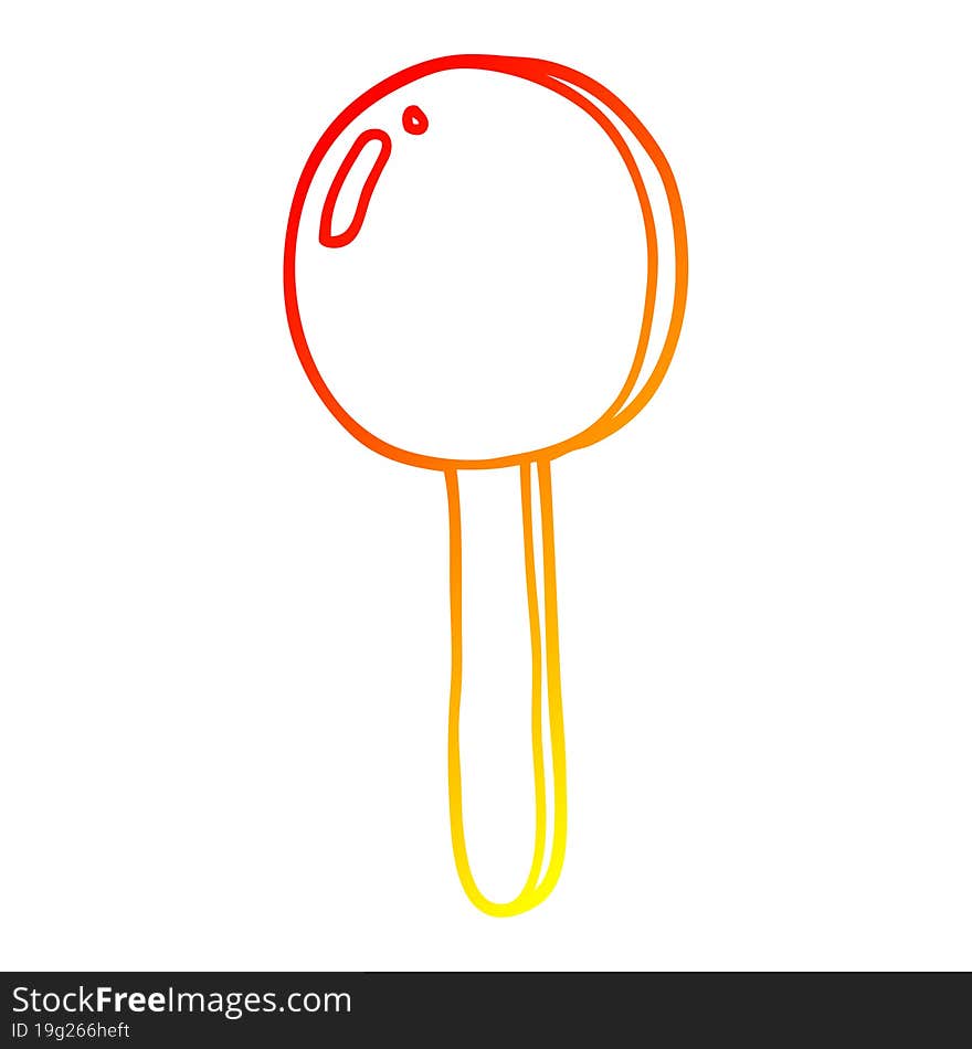 warm gradient line drawing cartoon lollipop