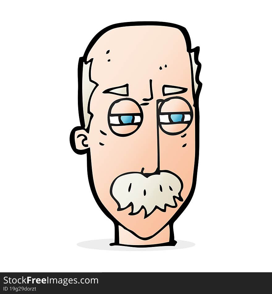 cartoon annoyed old man