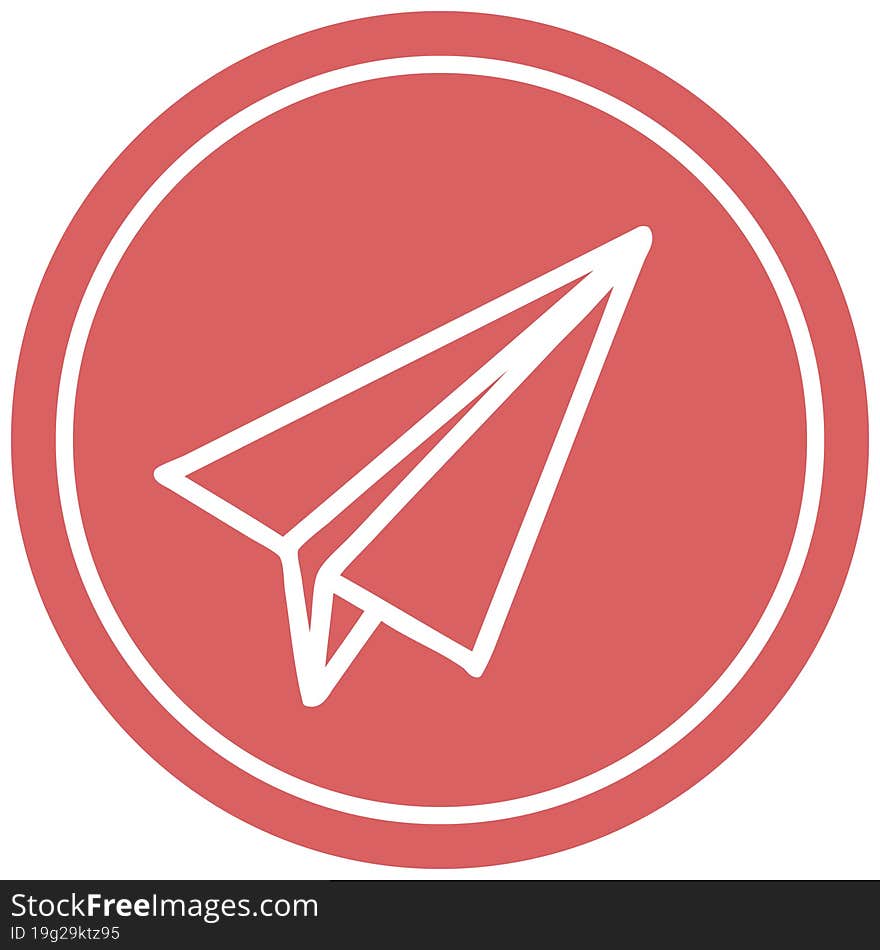 paper plane circular icon