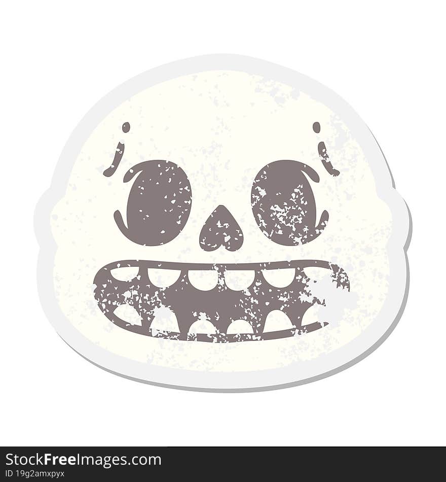 spooky halloween skull grunge sticker