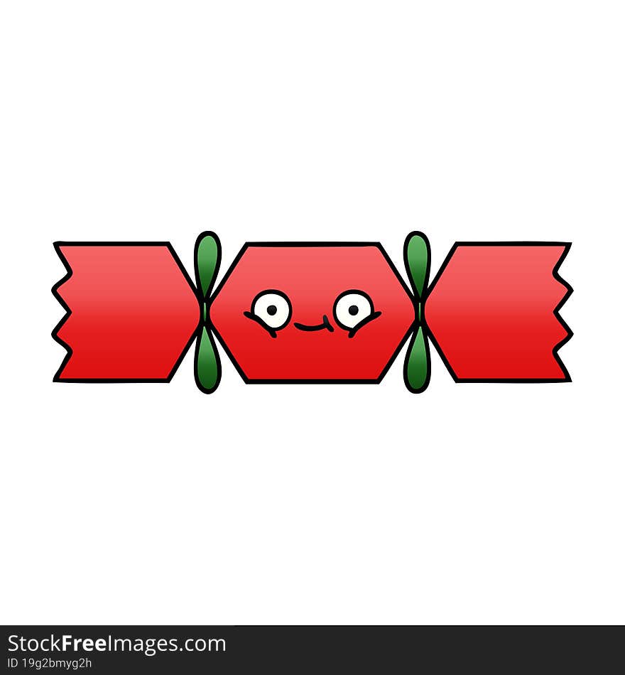 gradient shaded cartoon christmas cracker