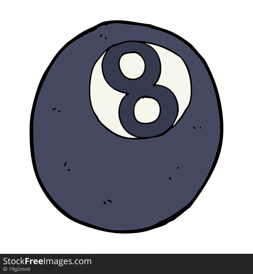 Cartoon Eight Ball