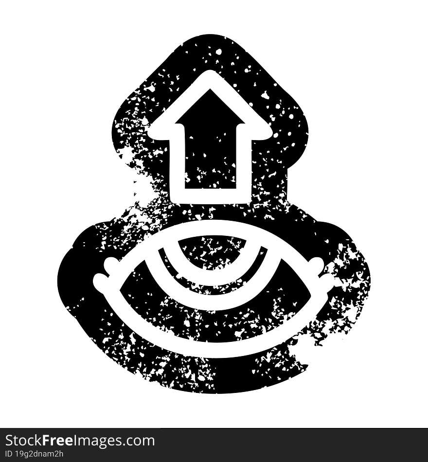 eye looking up icon symbol