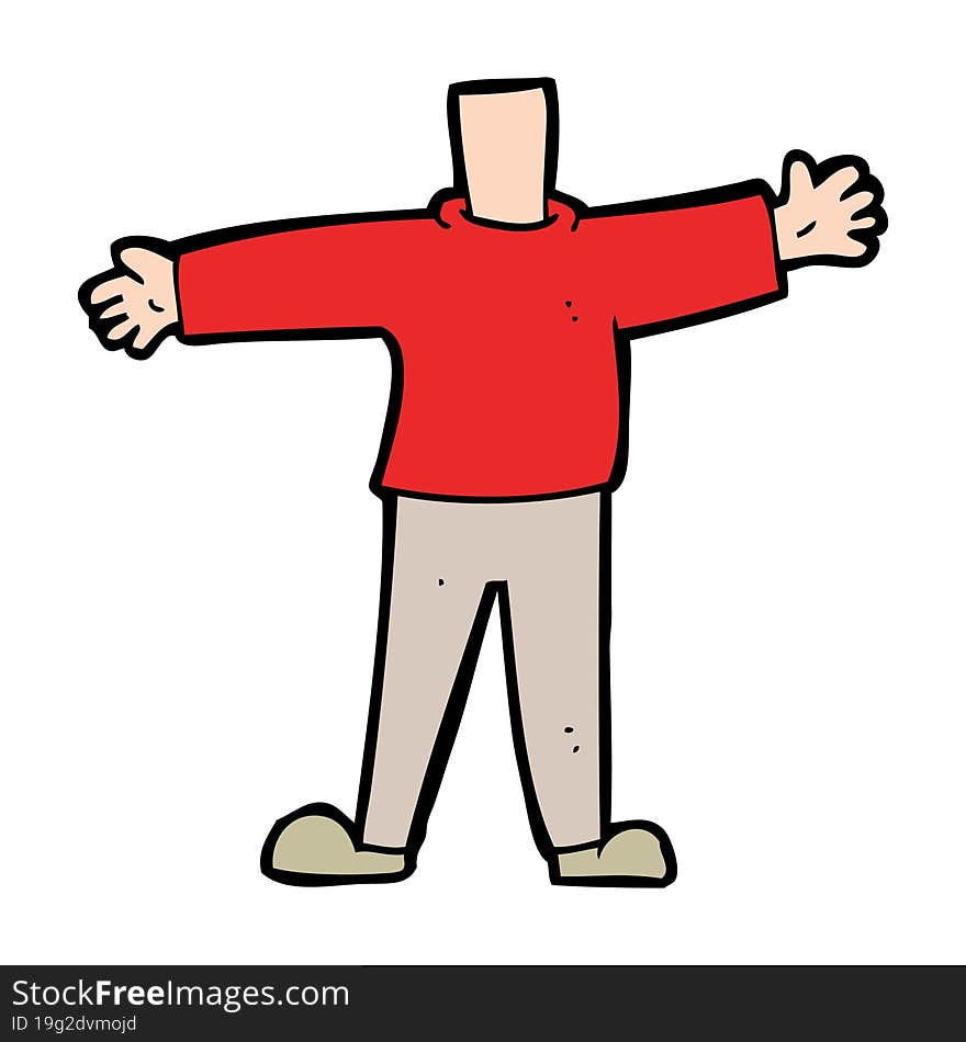 cartoon male body (mix and match cartoons or add own photo head