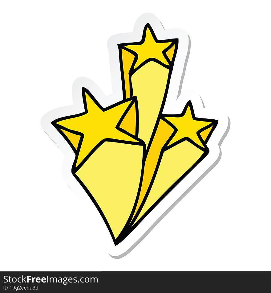 sticker of a quirky hand drawn cartoon stars