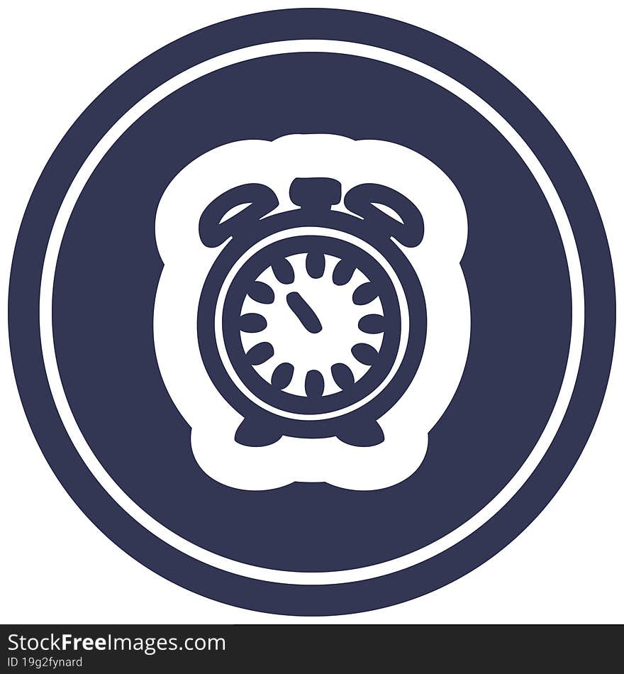 alarm clock circular icon