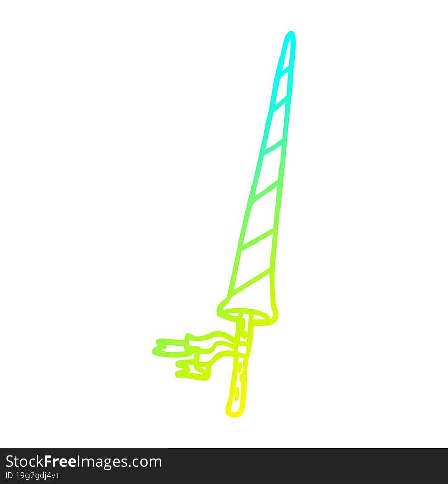 cold gradient line drawing cartoon knights lance