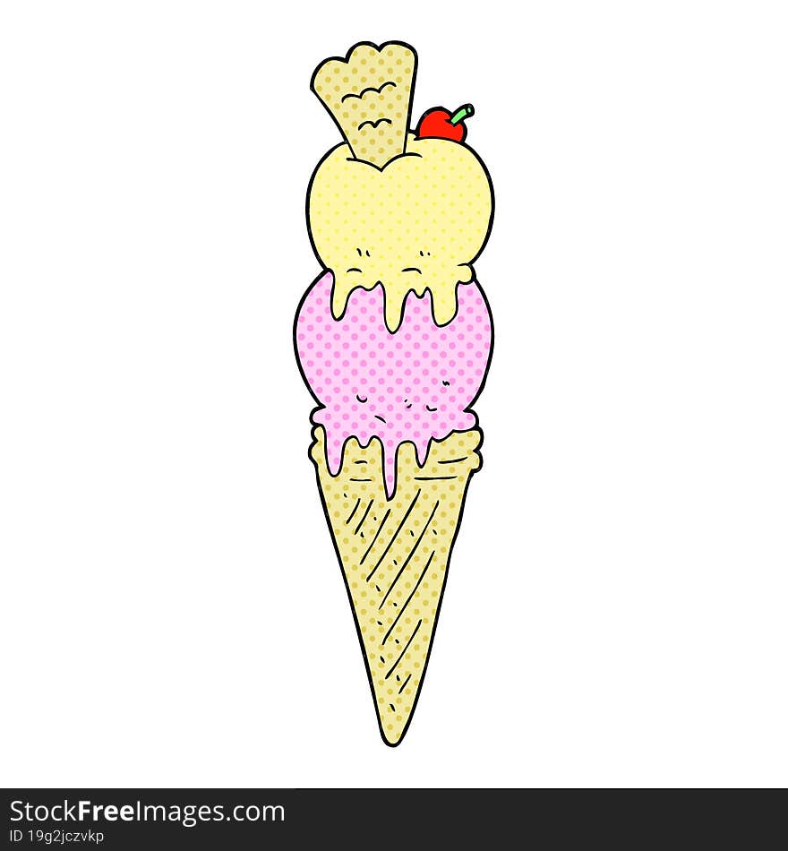 cartoon ice cream cone