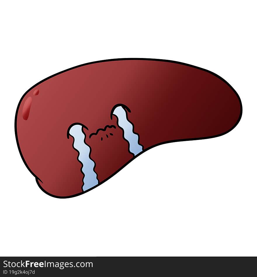 cartoon liver crying. cartoon liver crying