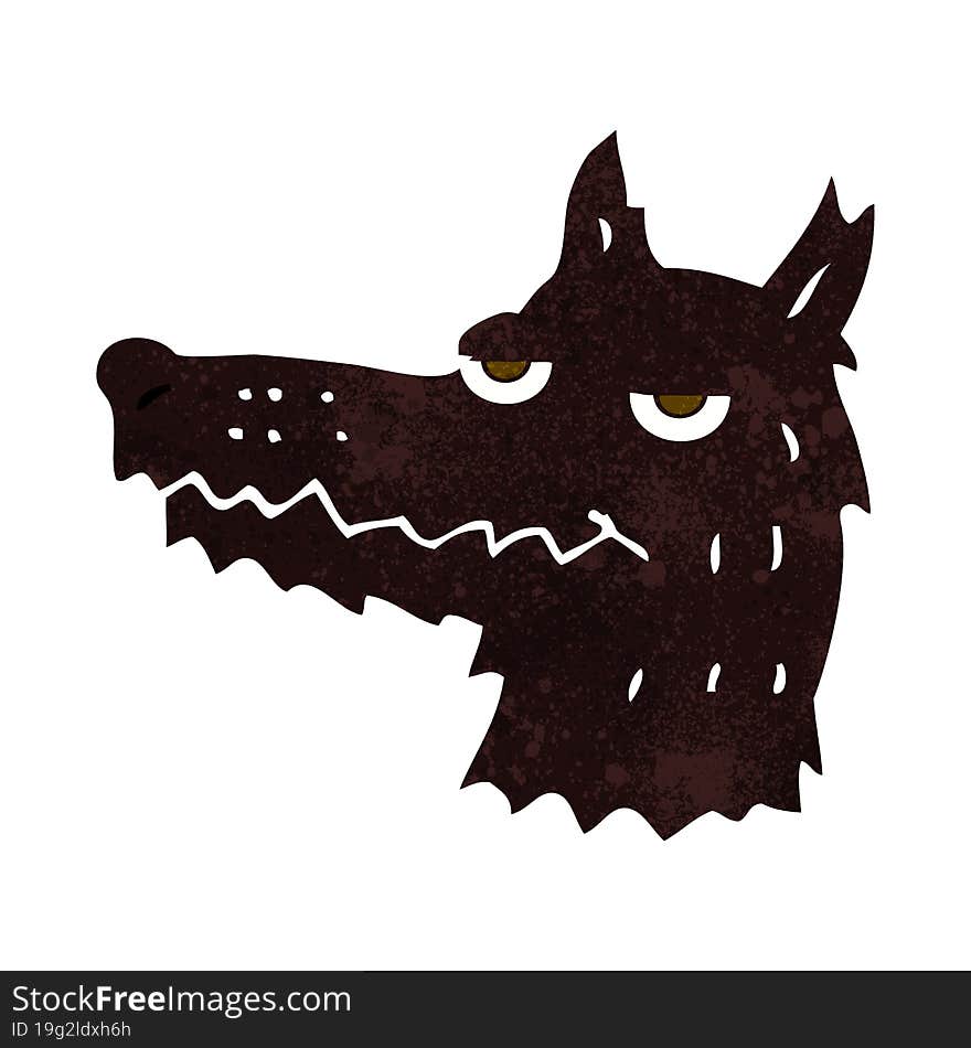 Cartoon Wolf Head