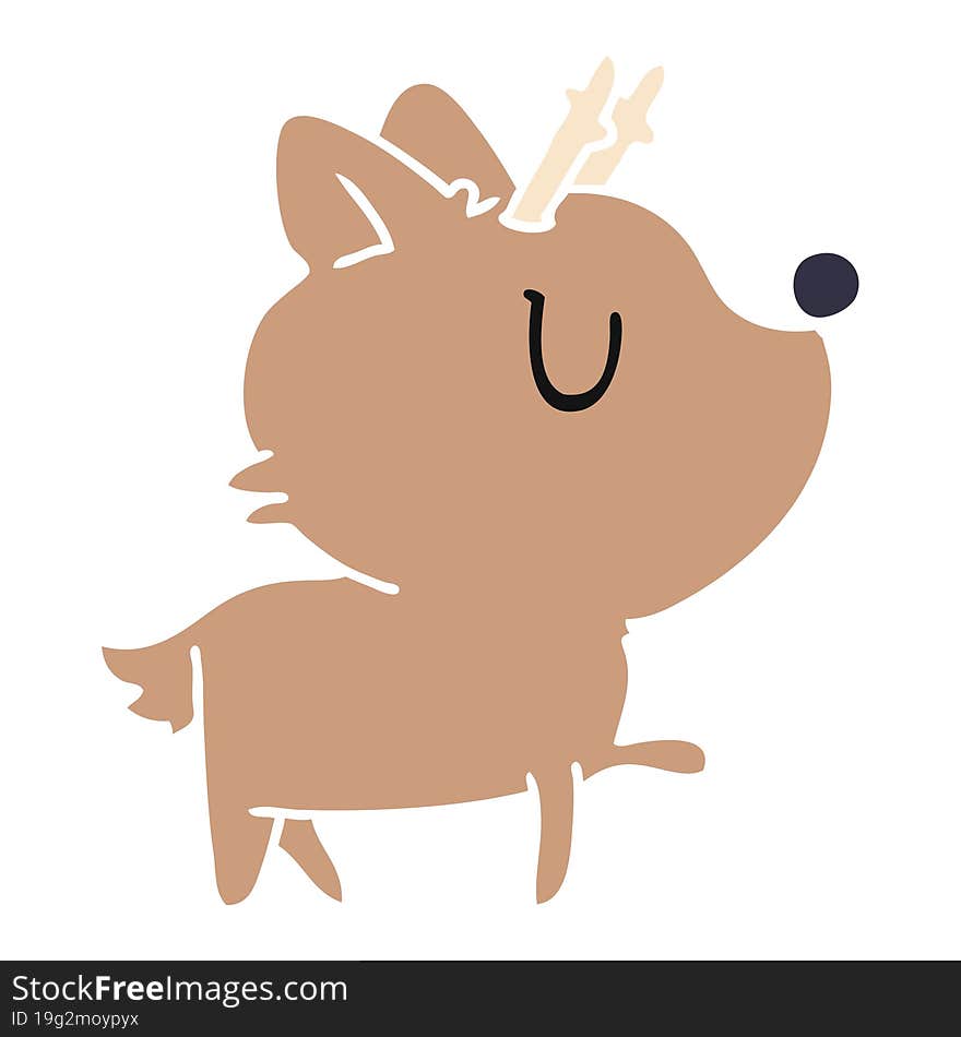 cartoon of  kawaii cute deer