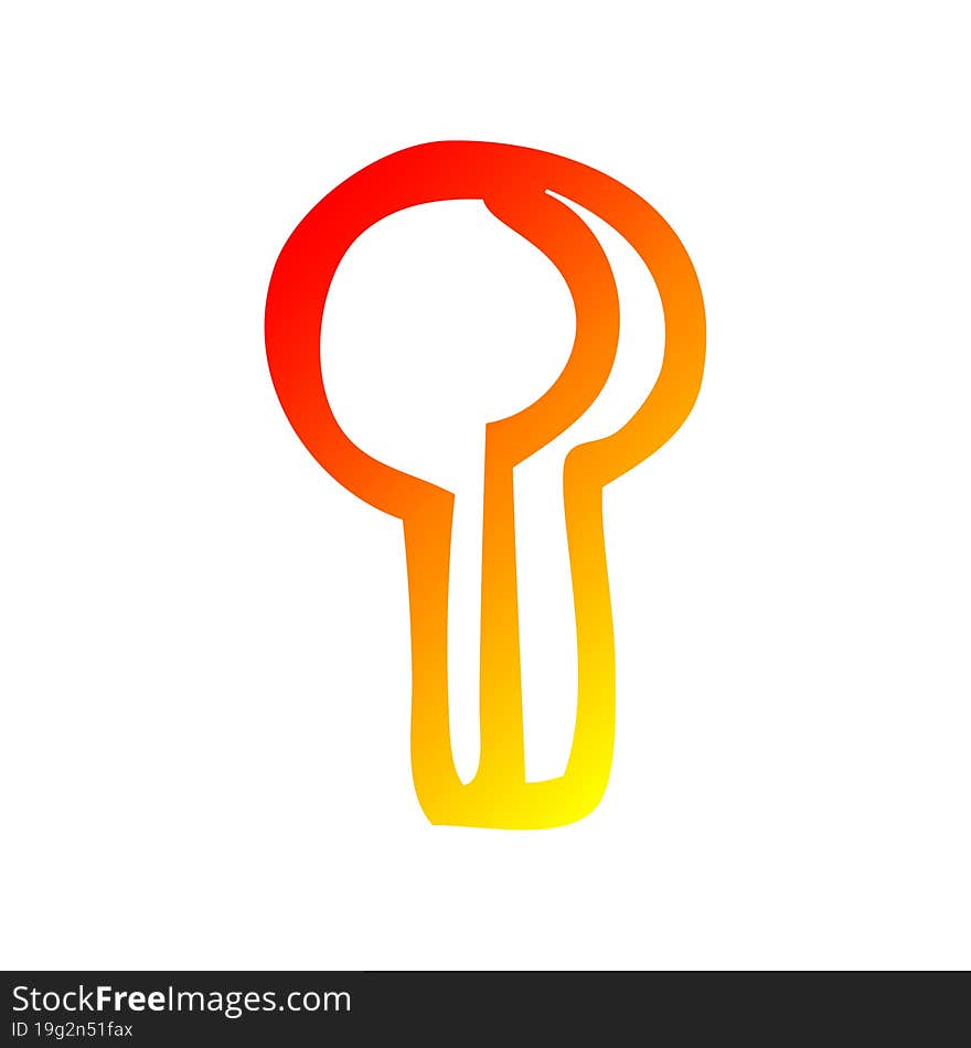 warm gradient line drawing cartoon keyhole