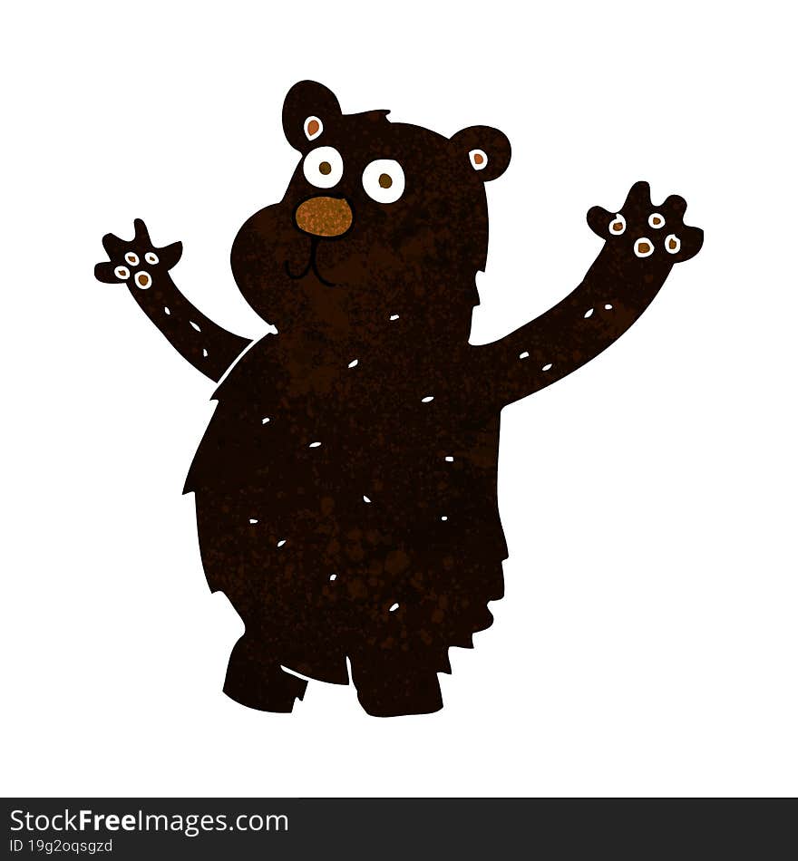 cartoon funny black bear