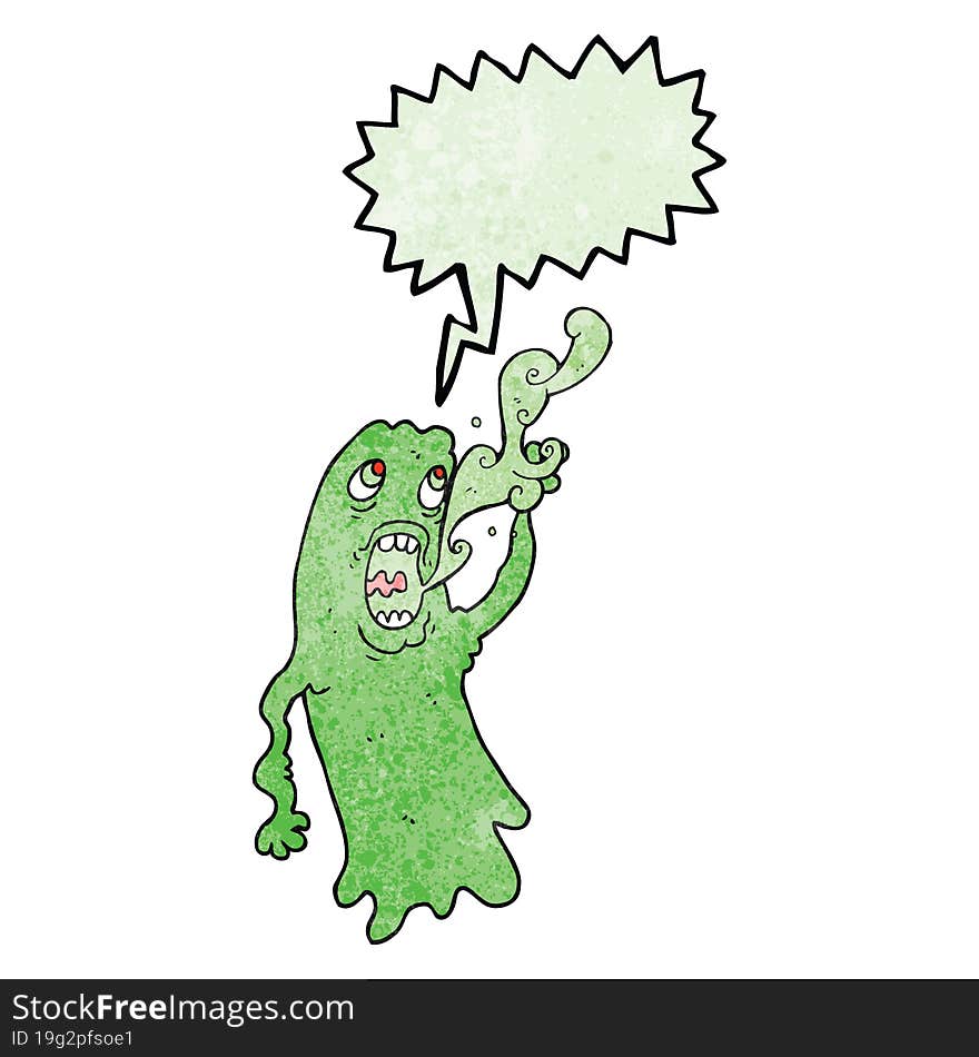 texture speech bubble cartoon ghost