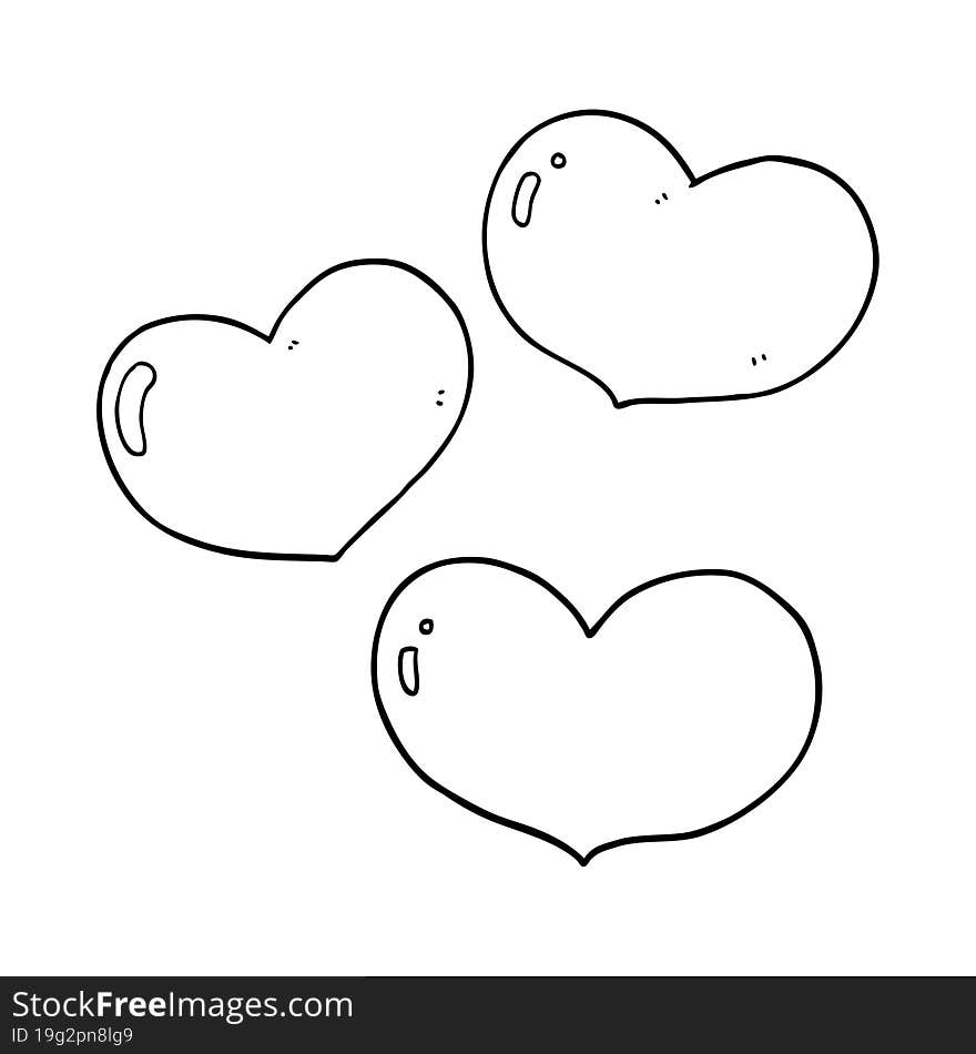 cartoon love hearts