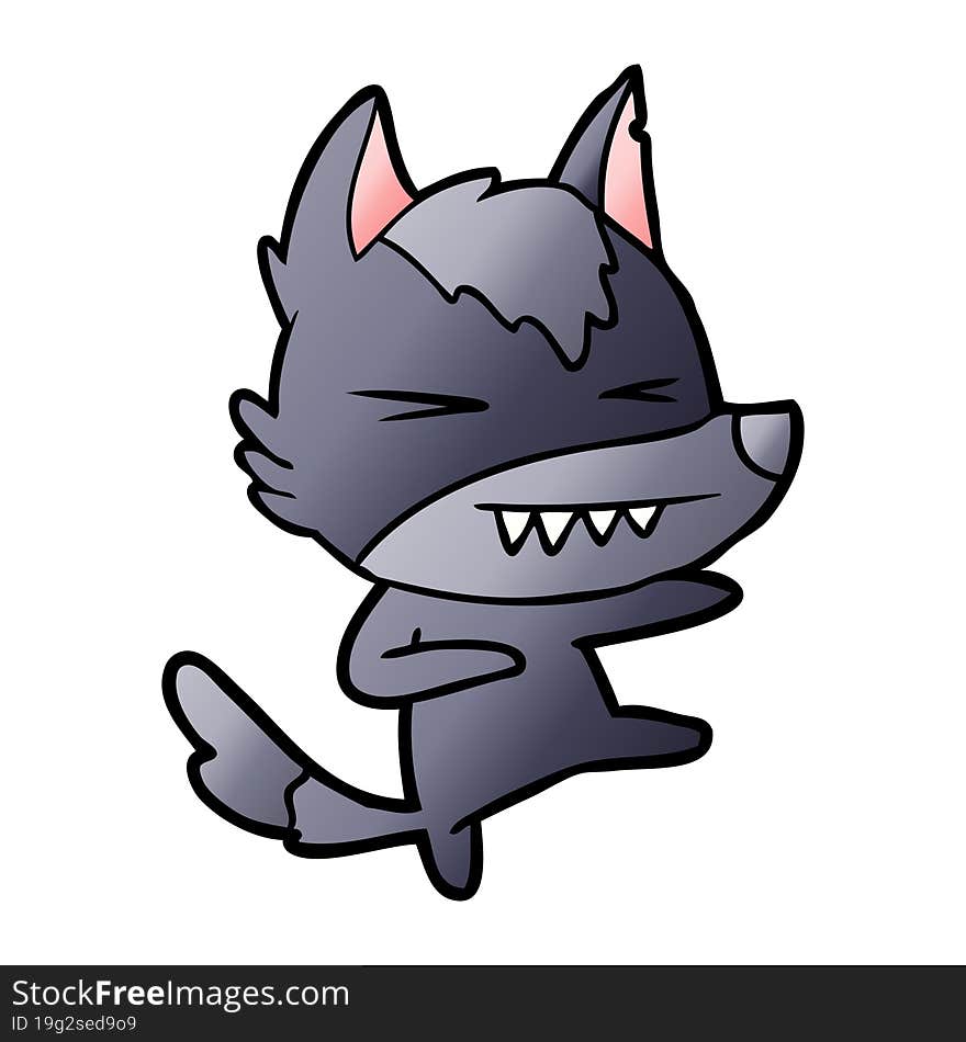 angry wolf cartoon. angry wolf cartoon