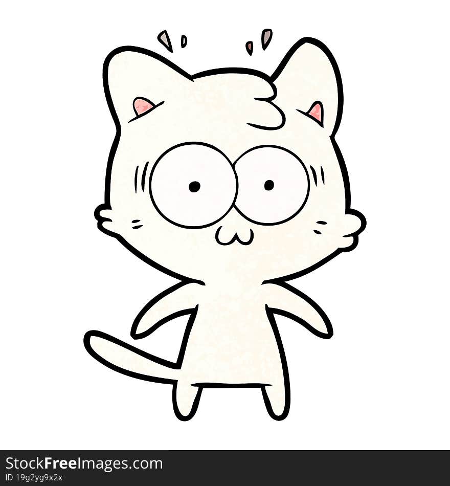 cartoon surprised cat. cartoon surprised cat