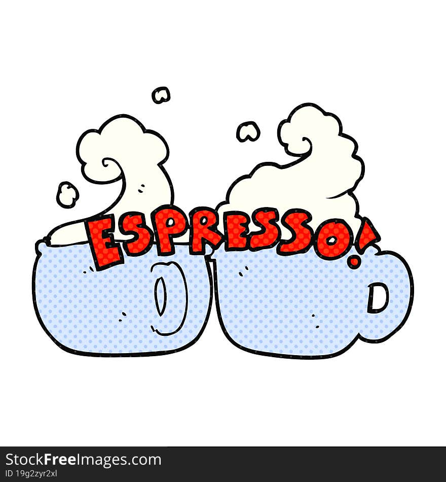 cartoon espresso