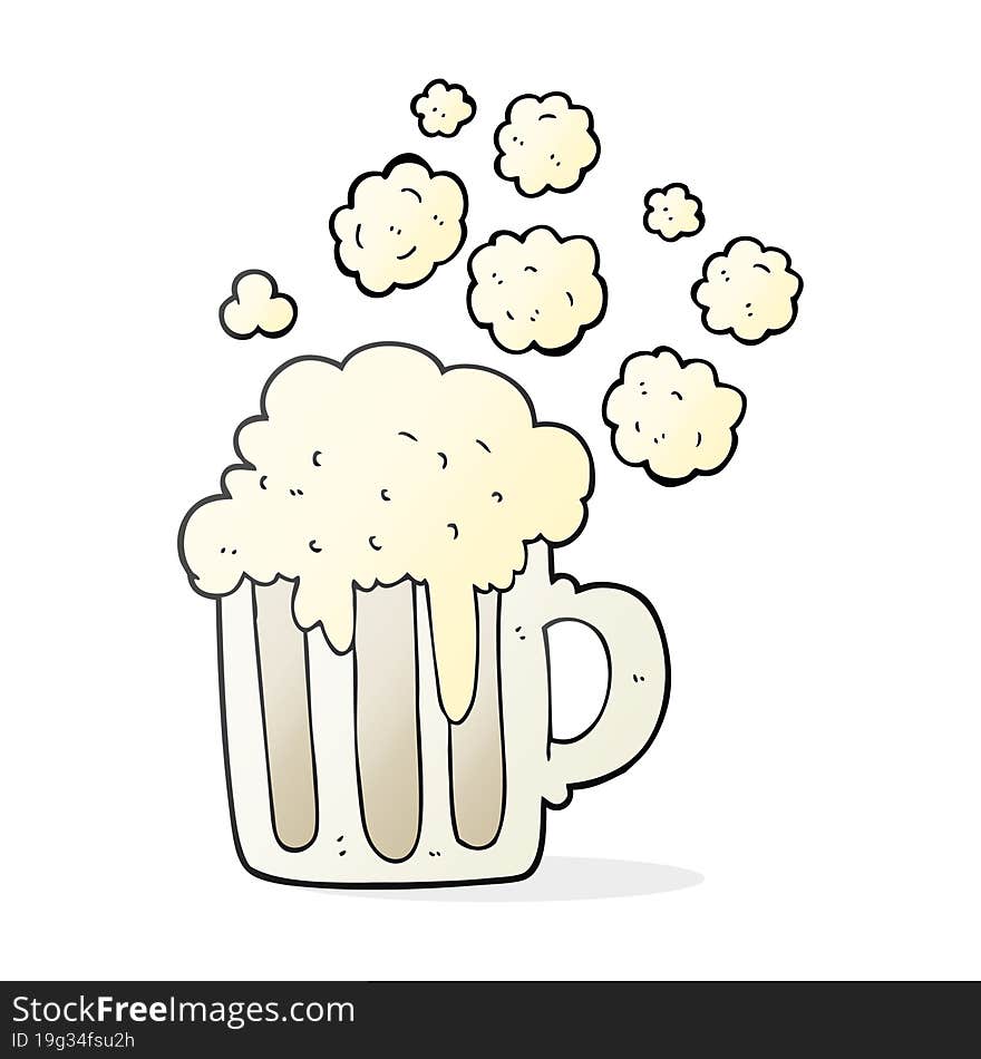 Cartoon Foamy Beer