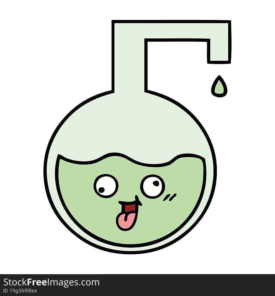 cute cartoon of a science experiment