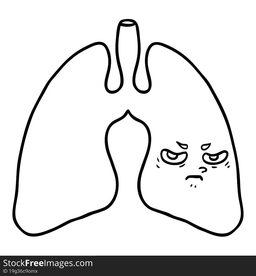 cartoon lungs. cartoon lungs