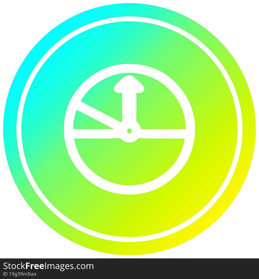 speedometer circular in cold gradient spectrum