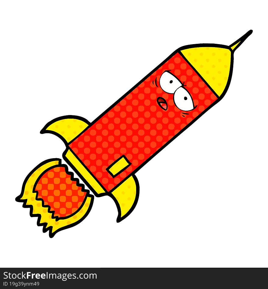 cartoon rocket. cartoon rocket