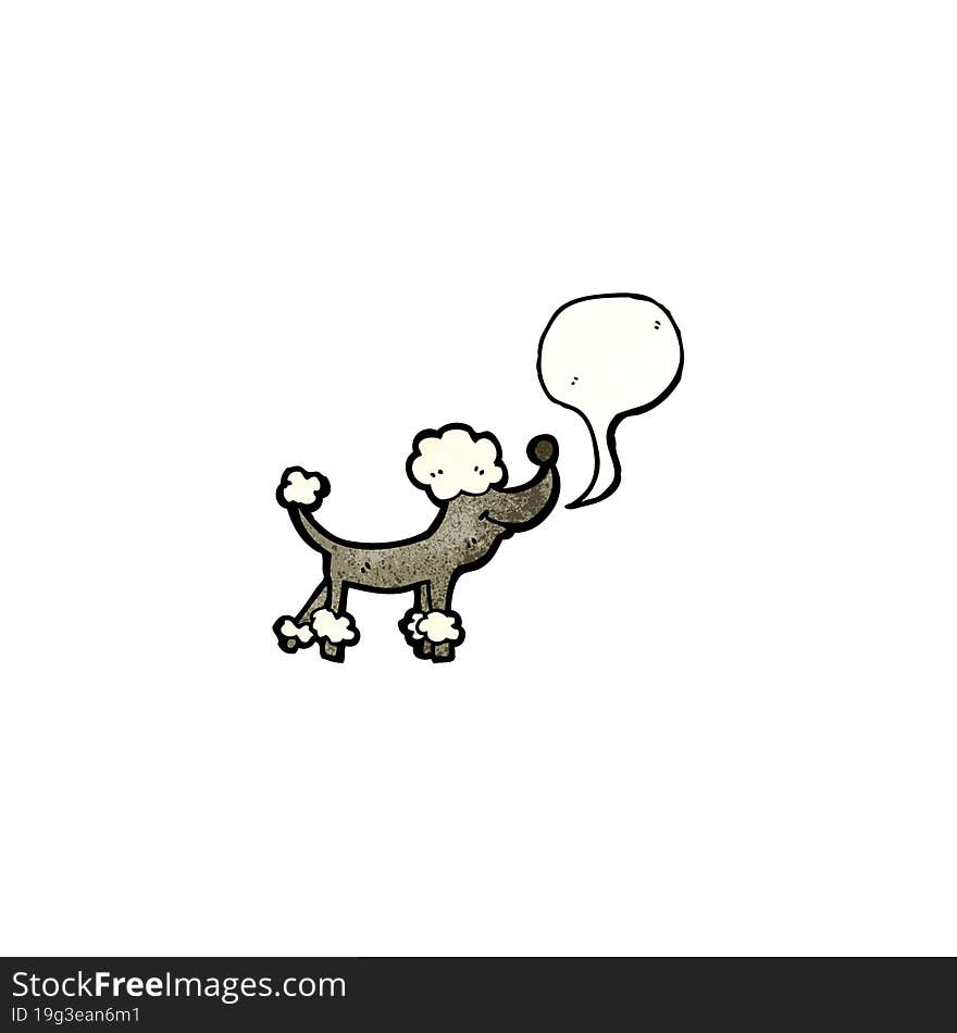 Cartoon Barking Poodle