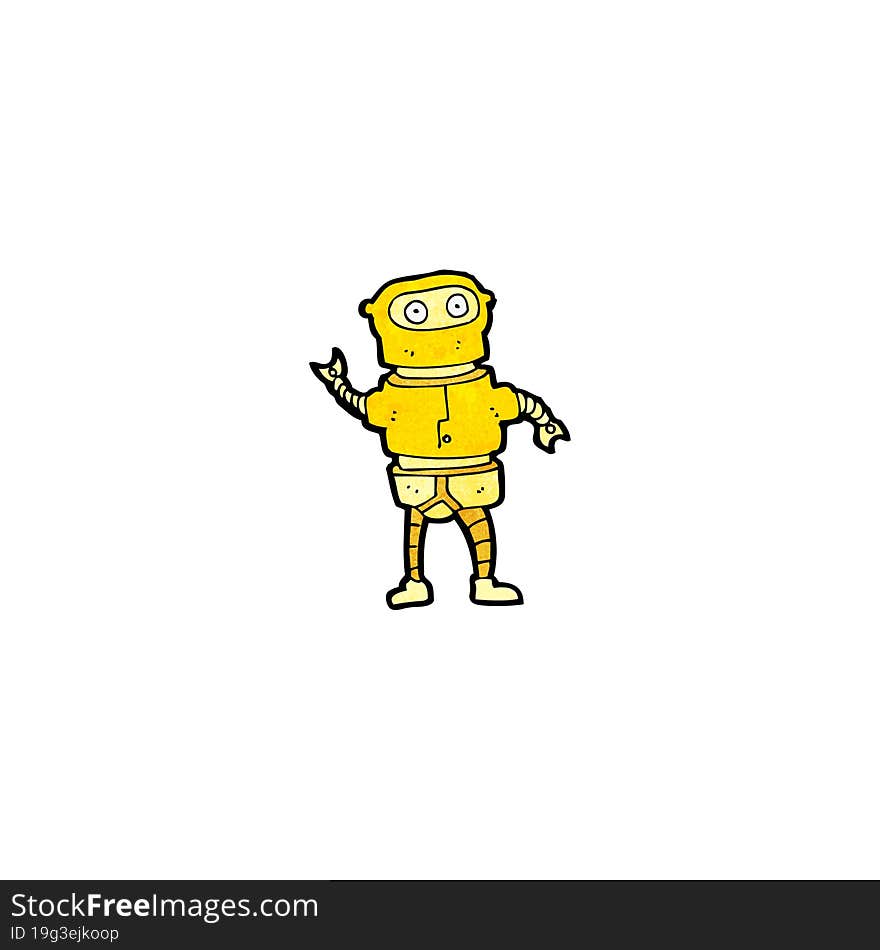 cartoon gold robot