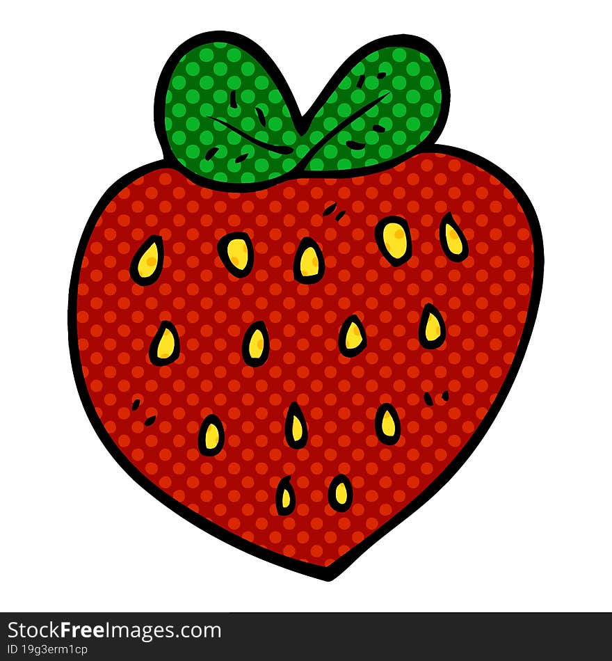 cartoon doodle strawberry fr