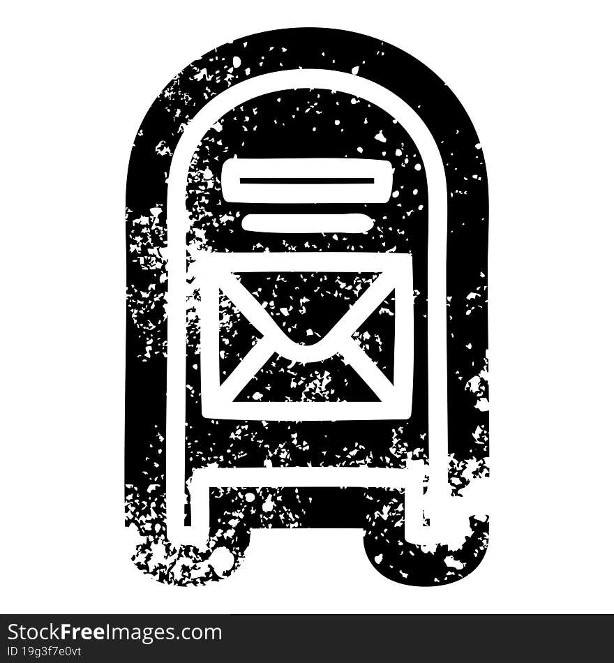 Mail Box Distressed Icon