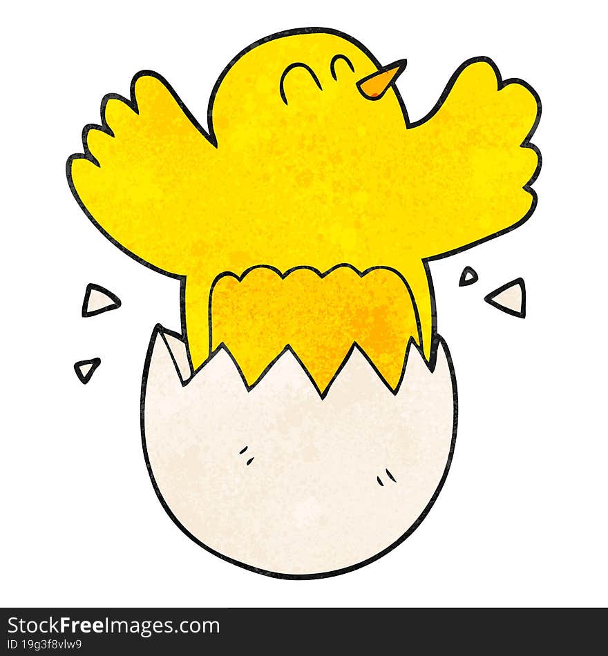 textured cartoon hatching egg