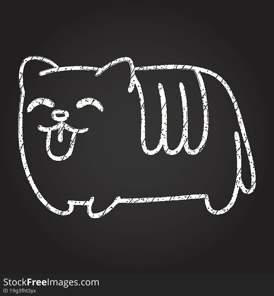 Cat Chalk Drawing