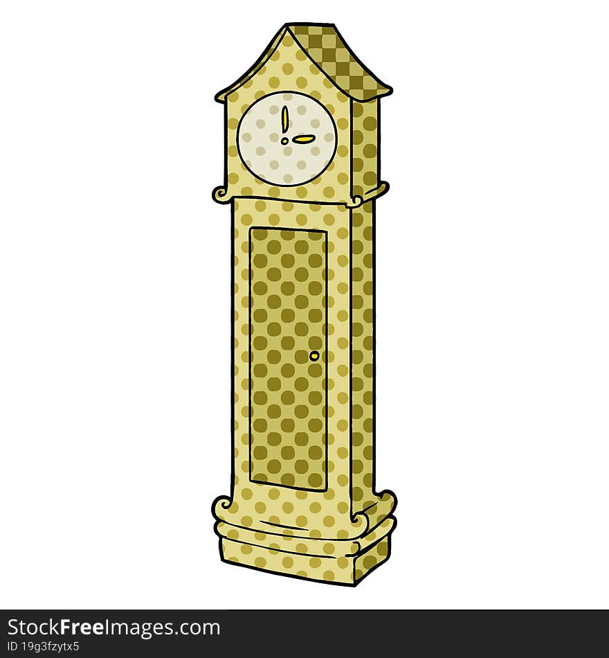 grandfather clock cartoon. grandfather clock cartoon