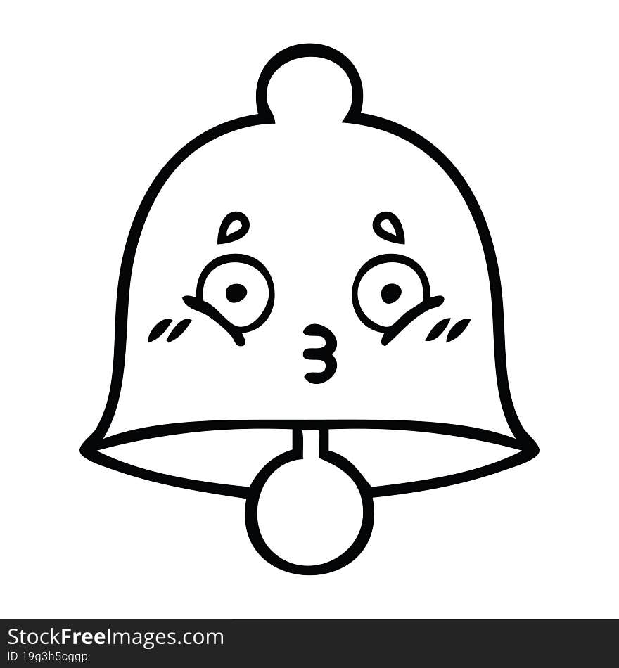 Line Drawing Cartoon Bell