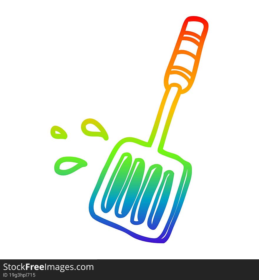 rainbow gradient line drawing kitchen spatula tool