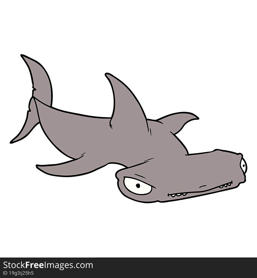 cartoon hammerhead shark. cartoon hammerhead shark